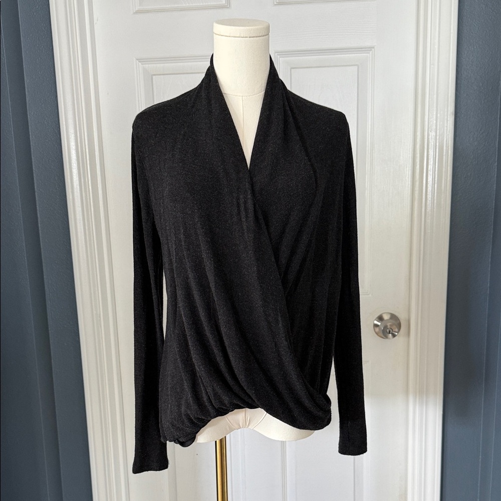 All in Favor Dark Gray Knit Sweater